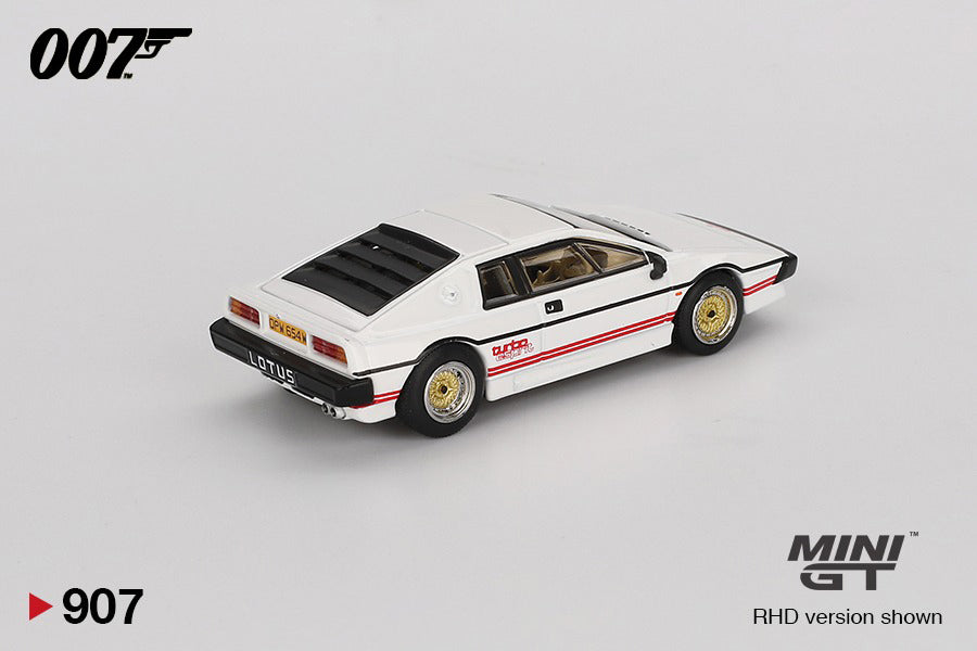 back perspective view of Lotus ESPRIT Tubro For your Eyes Only 1:64 scale model car - Mini GT