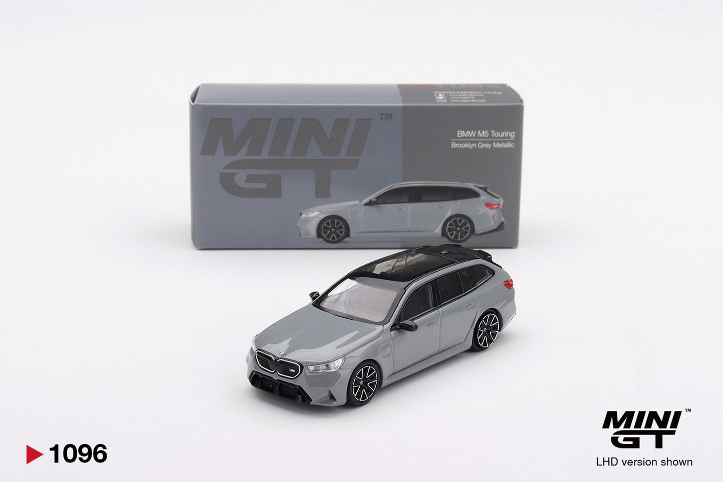 BMW M5 Touring Brooklyn Grey Metallic 1:64 scale model car - Mini GT