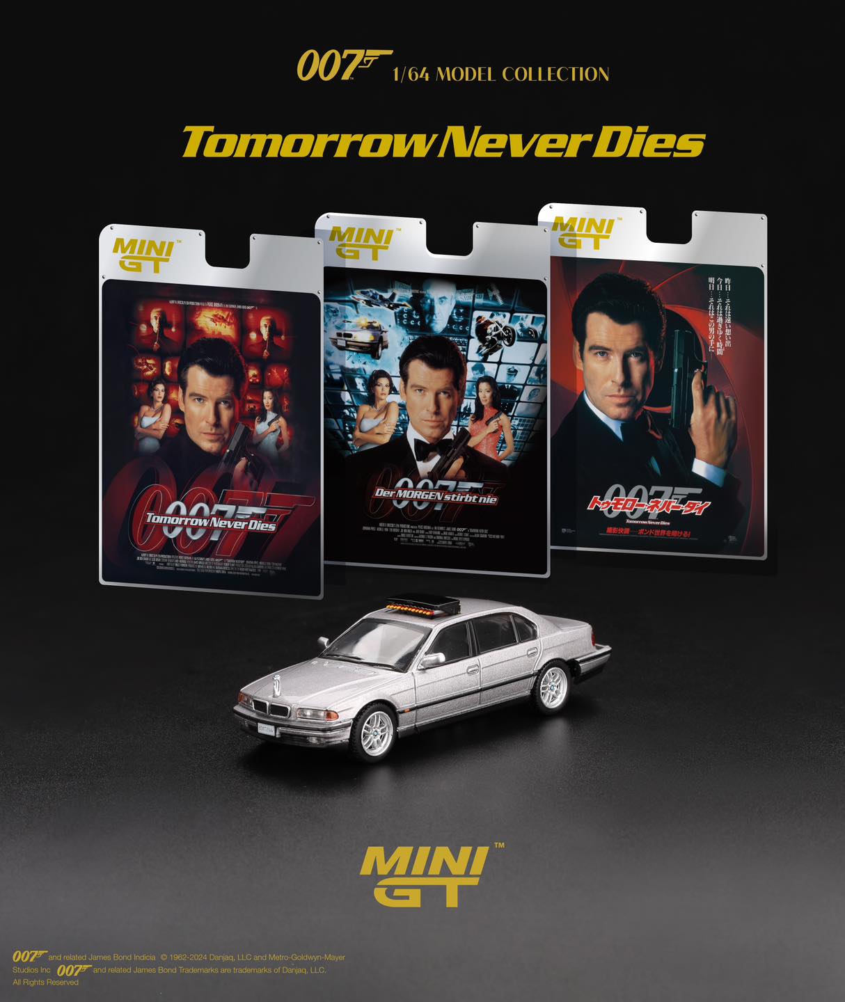 BMW 750IL "Tomorrow Never Dies" 1:64 scale model car - Mini GT