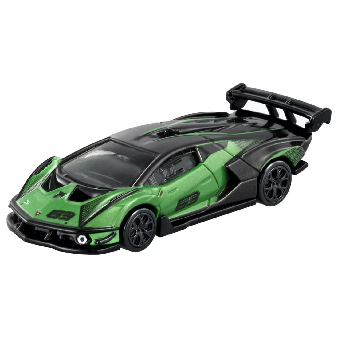front perspective view of Lamborghini Essenza SCV12 1:64 scale model car - Tomica premium 