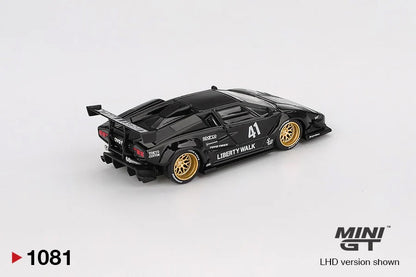 Lamborghini Countach LB-Works Black 1:64 scale model car - Mini GT