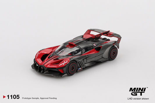 Bugatti Bolide Red 1:64 scale model car - Mini GT