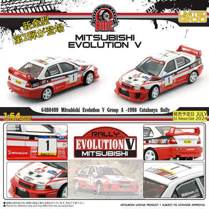 Mitsubishi Lancer EVO V Group A -1998 Catalunya Rally 1:64 scale model car - BM Creations