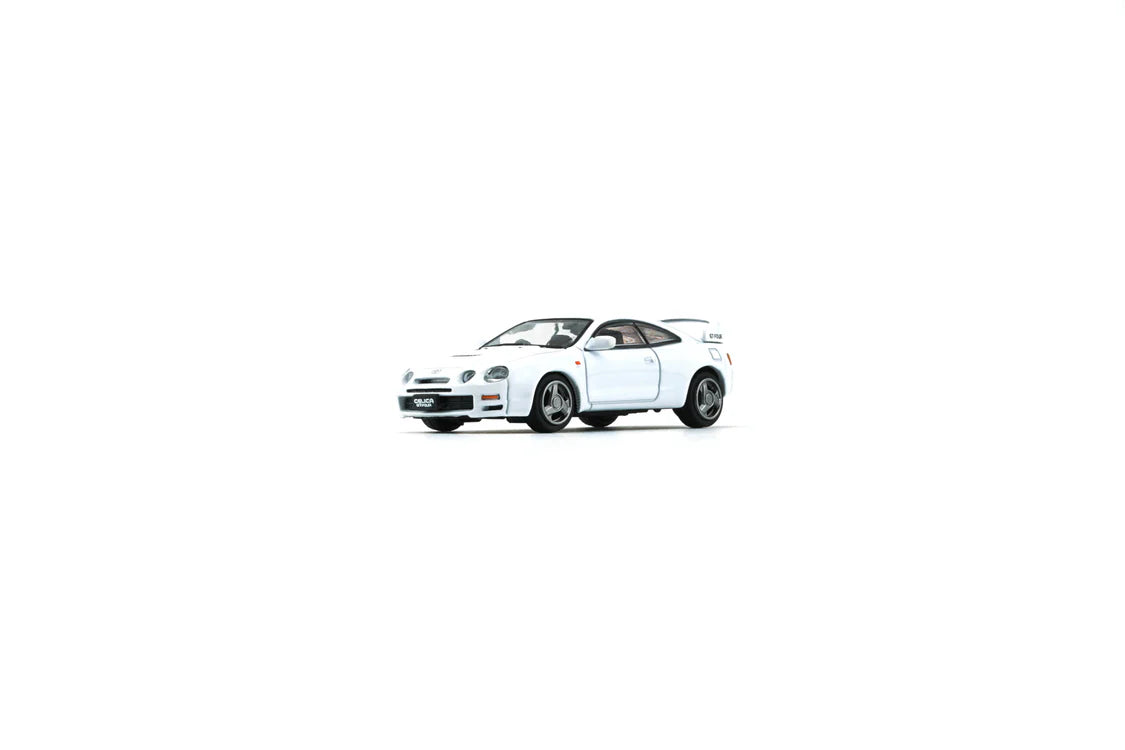 Front perspective Toyota Celica GT Four White (RHD) 1:64 scale model car - BM creations Product code 64B0419