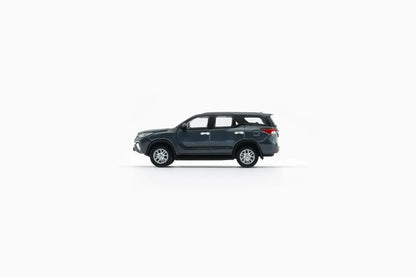 side view of Toyota Fortuner 2018 Dark Gray Silver 164 Scale Model Car – BM Creations (Product Code 64B0475)