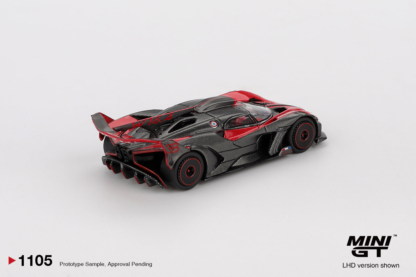 Bugatti Bolide Red 1:64 scale model car - Mini GT