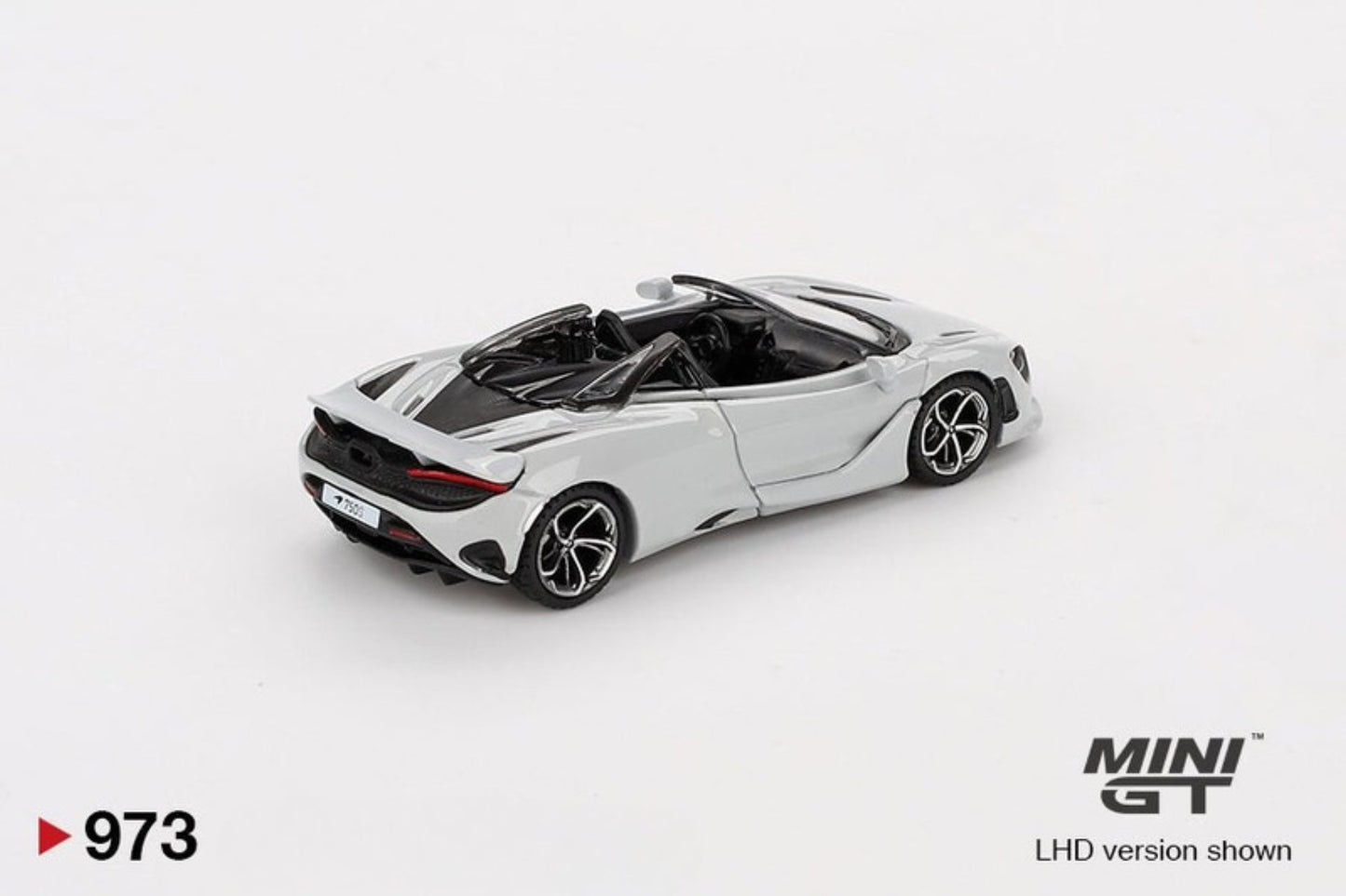 McLaren 750S Spider Cirrus Grey 1:64 scale model car - Mini GT