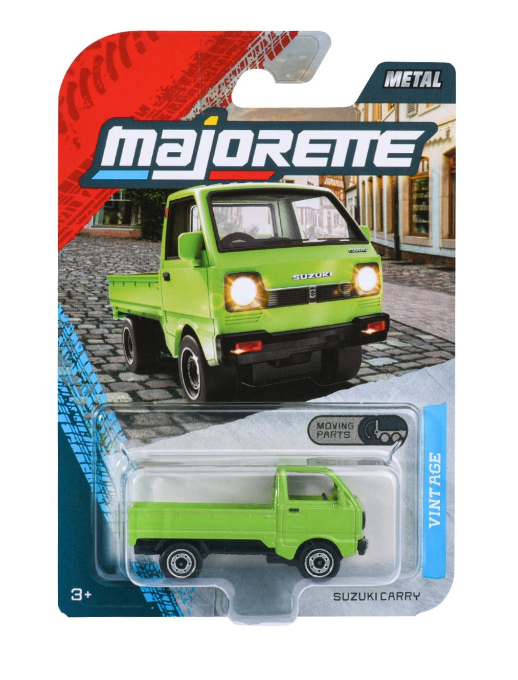 Majorette Vintage Premium Suzuki Carry green 1:64 scale diecast model car in blister-card packaging