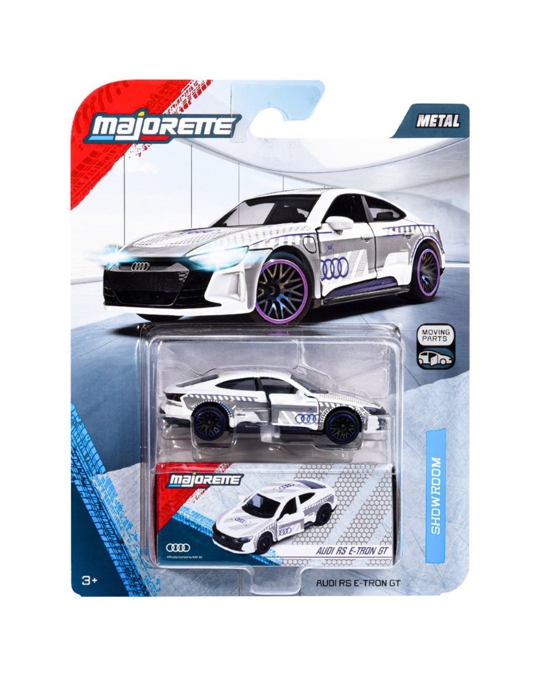 Audi RS e-tron GT White 1:64 scale model car - Majorette Showroom Deluxe