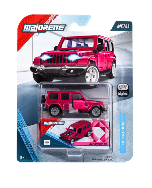 Jeep Wrangler 4XE Red 1:64 scale model car - Majorette Showroom Deluxe