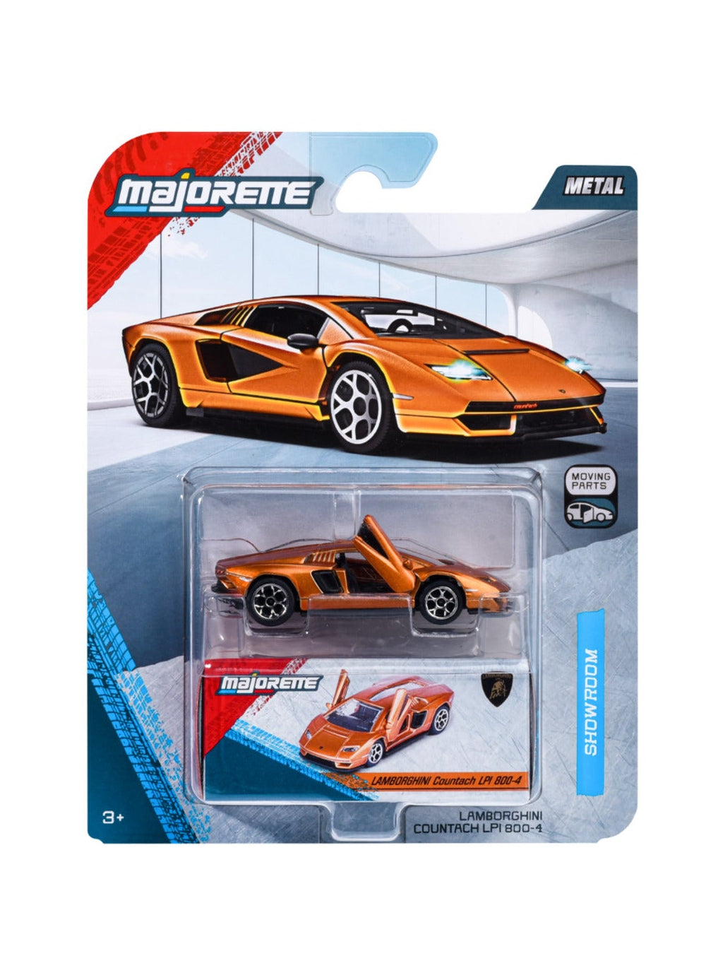 Lamborghini Countach LPI 800-4 Orange 1:64 scale model car - Majorette Showroom Deluxe
