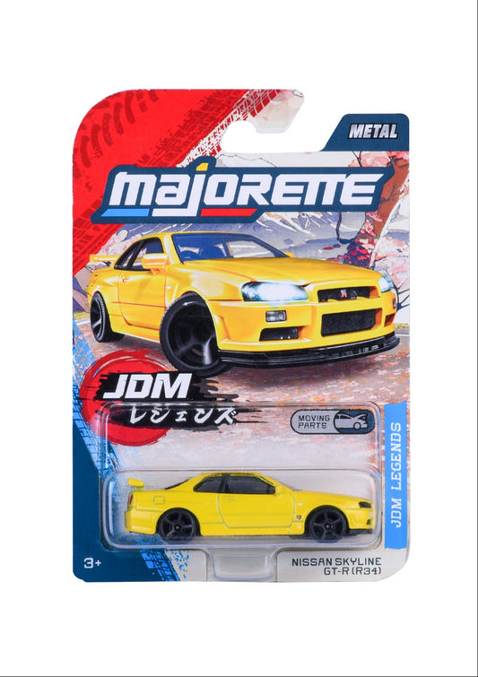 Majorette JDM Legends Nissan Skyline GT-R R34 Yellow 1:64 scale diecast model car — buy online India | Kollectibles