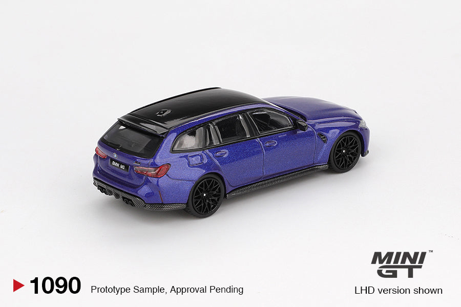 BMW M3 Competition Touring Portimao Blue Metallic 1:64 scale model car - Mini GT