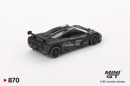 McLaren F1 GTR #59 1995 Le Mans 24Hr Winner Post-Race Weathered 1:64 scale model car - Mini GT Mini GT