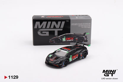 Mini GT 1:64 Lamborghini Huracan GT3 EVO2 #45 DEX Imaging 2024 IMSA Daytona diecast model view 4