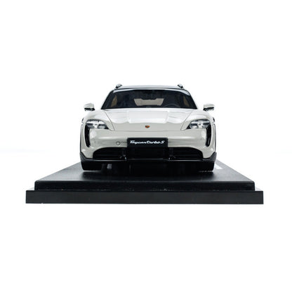 Front view of Porsche Taycan Turbo S Cross Turismo 1:18 scale model car by GT Spirit Product code CLDC033