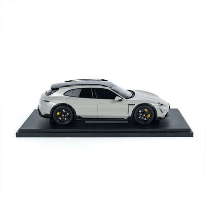 Side top view of Porsche Taycan Turbo S Cross Turismo 1:18 scale model car by GT Spirit Product code CLDC033