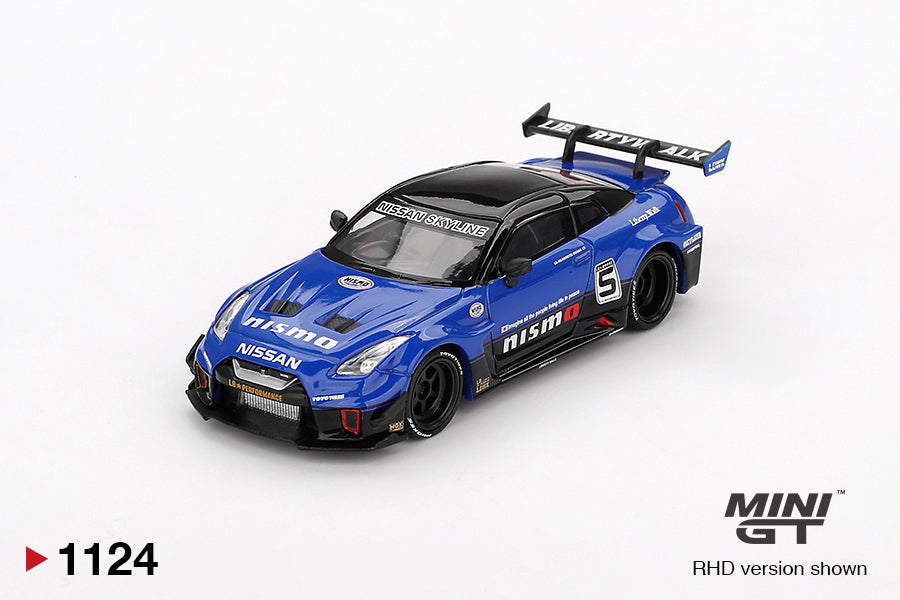 Buy LB-Silhouette WORKS GT NISSAN 35GT-RR Ver.2 Blue 1:64 scale