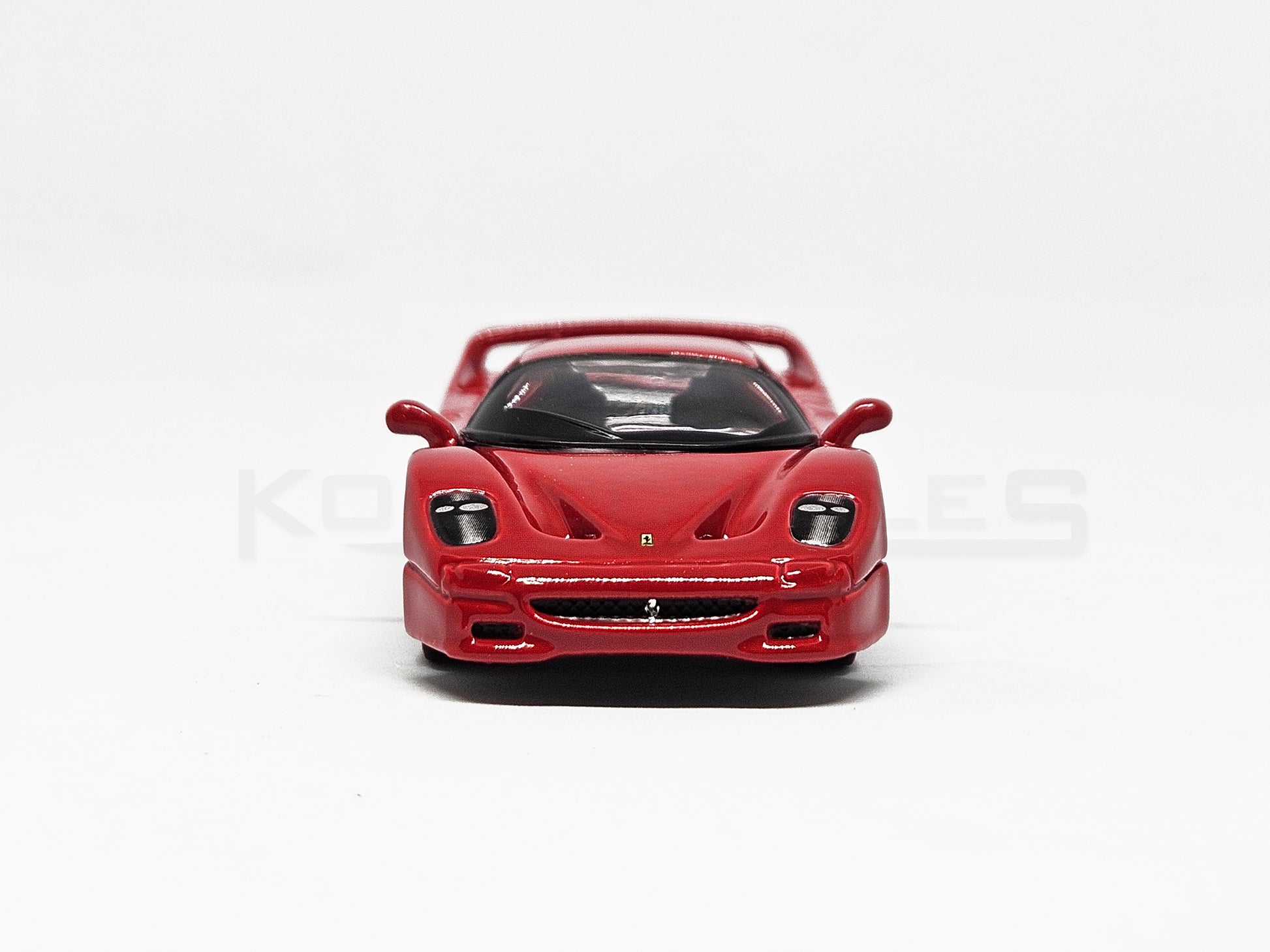 Front view of Ferrari F50 Red 1:64 scale model car - Bburago
