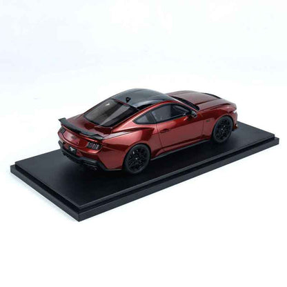 top back perspective view of Ford Mustang GT 2024 Rapid RED 1:18 scale model car -GT Spirit