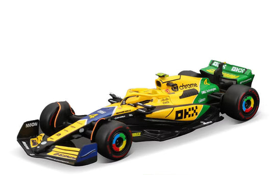 Mclaren Team MCL38 Formula 1 2024 Lando Norris 1:43 scale model car with Acrylic case - Bburago