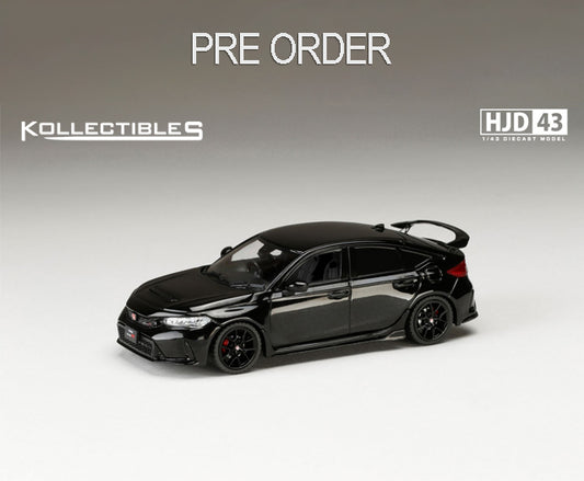 Pre order - Honda CIVIC TYPE R (FL5) RACING BLACK Package 1:43 scale model car - Hobby Japan x IG