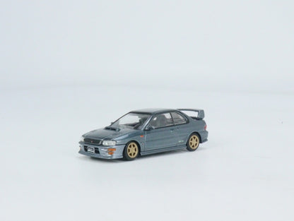 perspective view of both the front and the side BM Creations 1:64 Subaru Impreza WRX Type R - Dolphin Gray