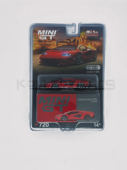 Lamborghini Countach LPI 800-4 Rosso Mars 1:64 Scale model car- Mini GT