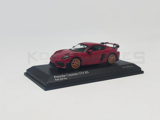 Porsche Cayman GT4 RS 1:64 scale model car - Tarmac Works X MINICHAMPS