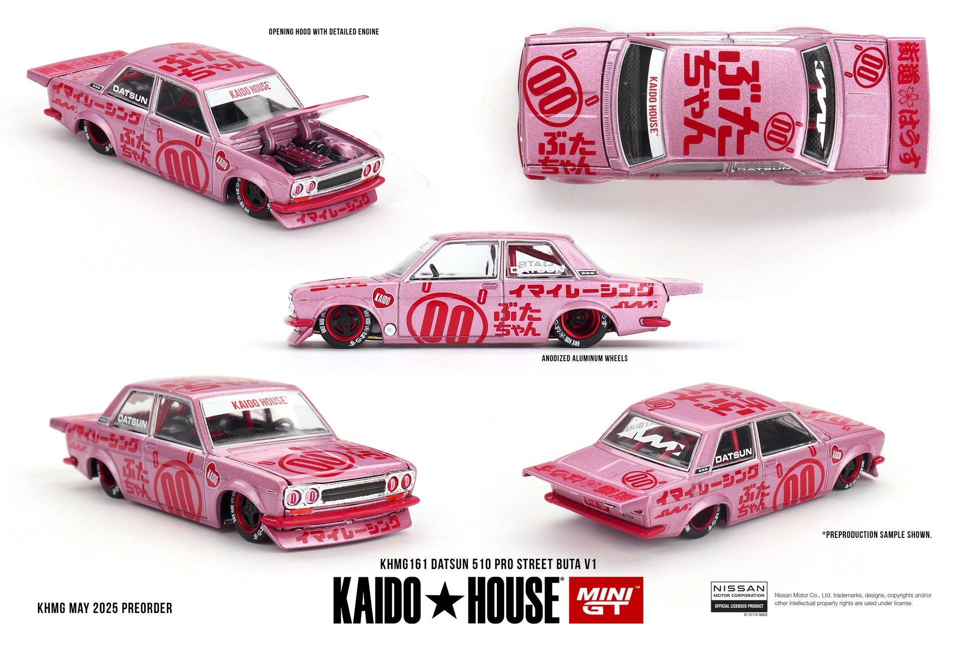 Datsun 510 Pro Street Buta V1 1:64 scale model car - Mini GT