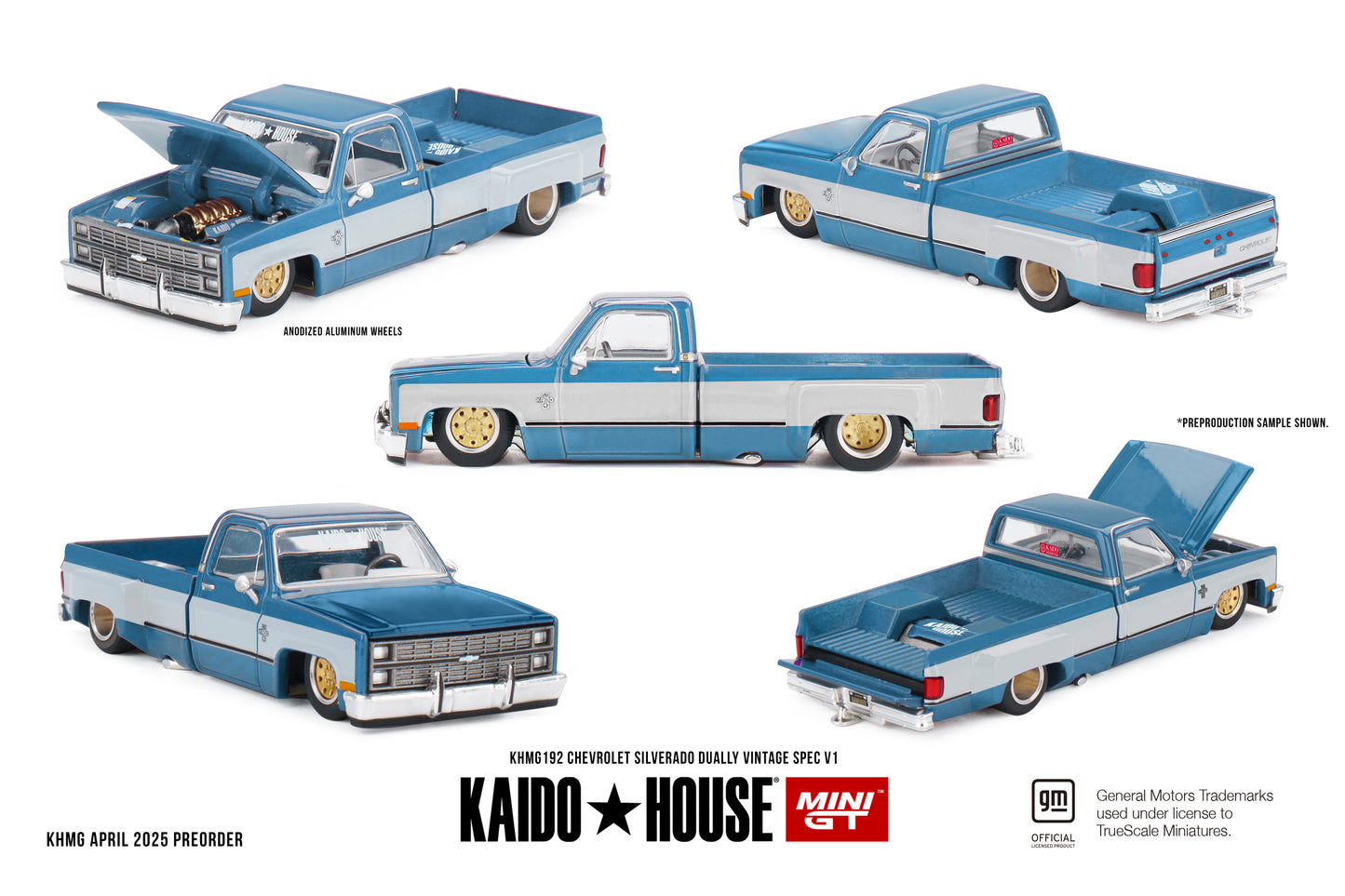 Chevrolet Silverado Dually Vintage Spec V1 1:64 scale model car - KAIDOHOUSE X Mini GT