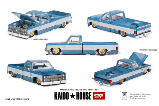 Chevrolet Silverado Dually Vintage Spec V1 1:64 scale model car - KAIDOHOUSE X Mini GT