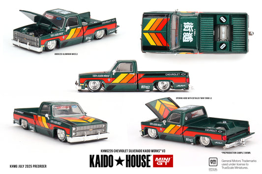 Chevrolet Silverado KAIDO WORKS V3 1:64 scale model car - Mini GT X KAIDOHOUSE