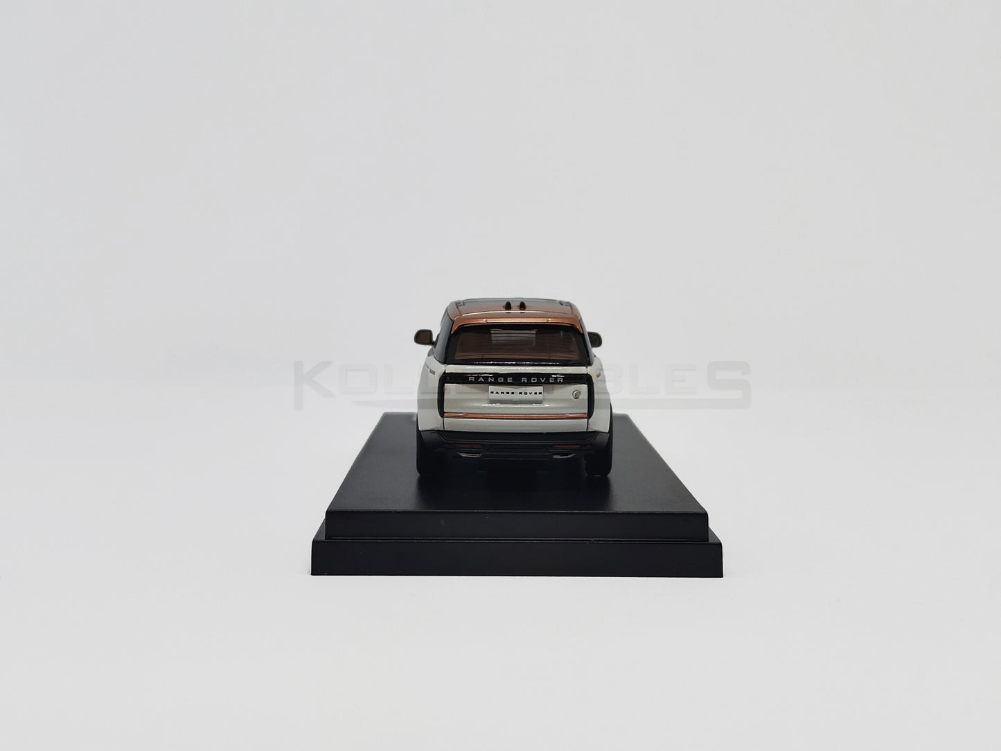 Back view of Land Rover Range Rover White 1:64 white model car by LCD Models