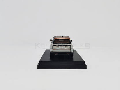Back view of Land Rover Range Rover White 1:64 white model car by LCD Models