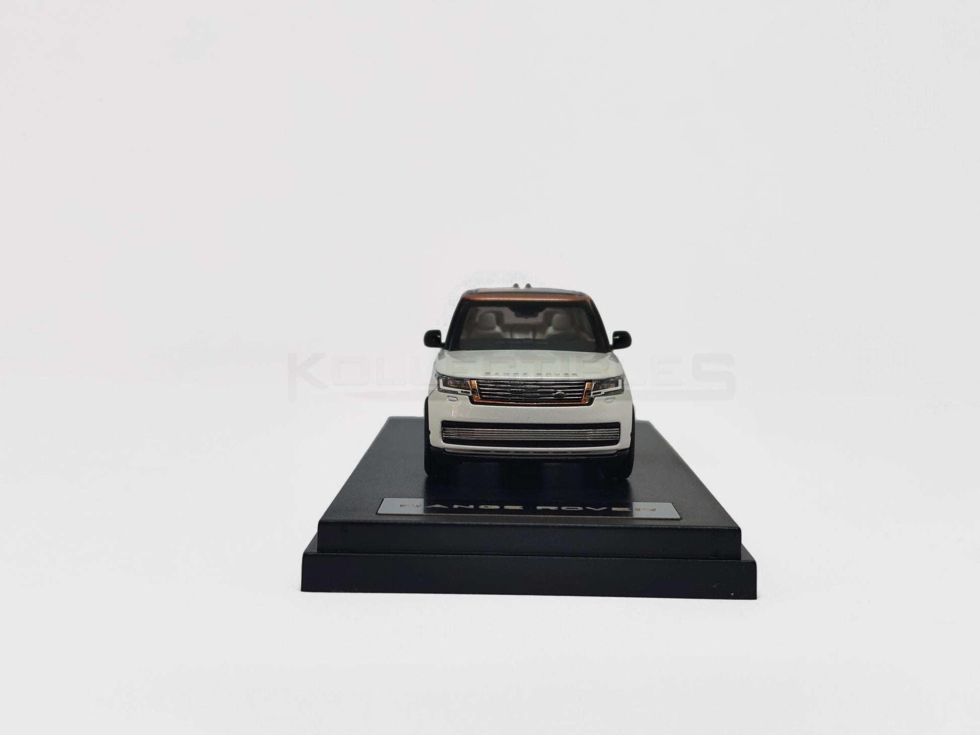 Front view of Land Rover Range Rover White 1:64 white model car by LCD Models