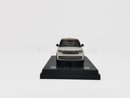 Front view of Land Rover Range Rover White 1:64 white model car by LCD Models