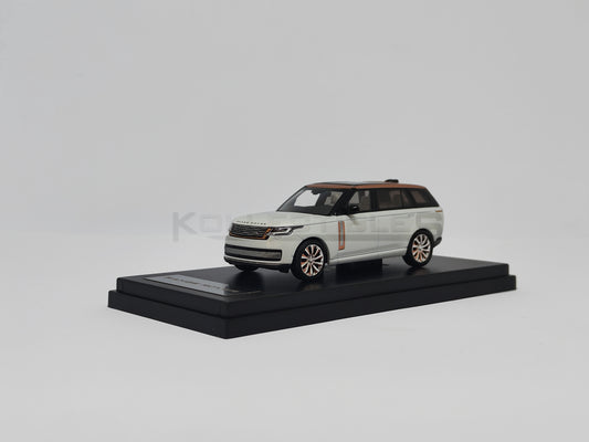 Front Perpective Land Rover Range Rover White 1:64 white model car by LCD Models