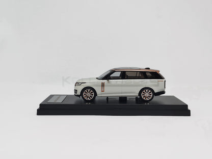 Side view of Land Rover Range Rover White 1:64 white model car by LCD Models