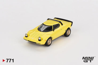 Lancia Stratos HF Stradale Giallo Fly 1:64 scale model car - Mini GT