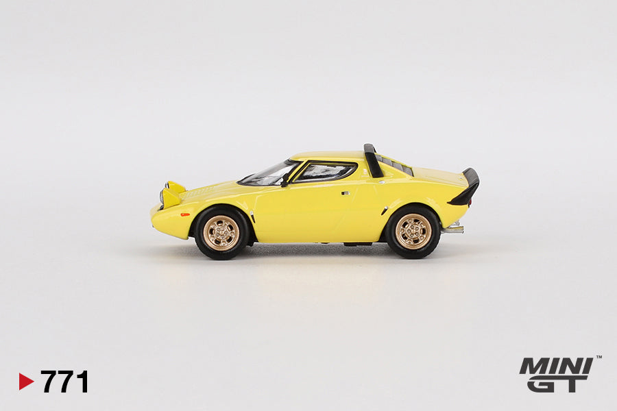 Lancia Stratos HF Stradale Giallo Fly 1:64 scale model car - Mini GT