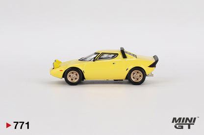 Lancia Stratos HF Stradale Giallo Fly 1:64 scale model car - Mini GT