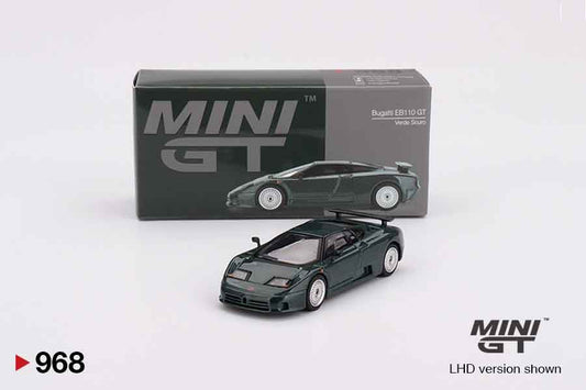 Bugatti EB110 GT Verde Scuro 1:64 scale model car - Mini with Box