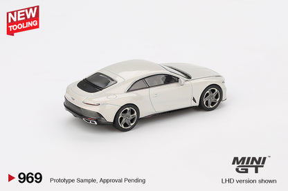 Bentley Batur Bonneville Pearl 1:64 Mini GT - rear