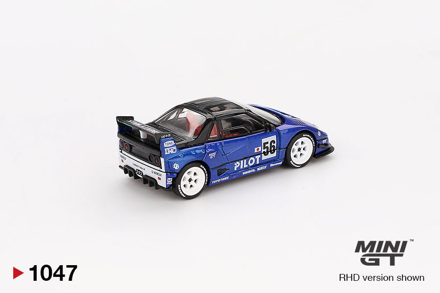 Back perspective view of Mazda AZ-1 Liberty Walk LB40 PILOT 1:64 scale model car - Mini GT