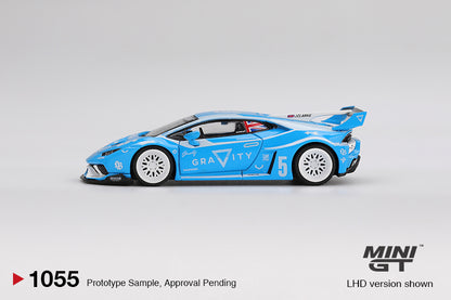 side view of LB★WORKS Lamborghini Huracán GT GRAVITY 1:64 scale model car - Mini GT product code MGT01055
