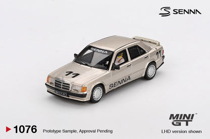 Mercedes-Benz 190 E 2.3-16 #11 Ayrton Senna 1984 Nürburgring Race of Champions w/ Figure 1:64 scale model car - Mini GT