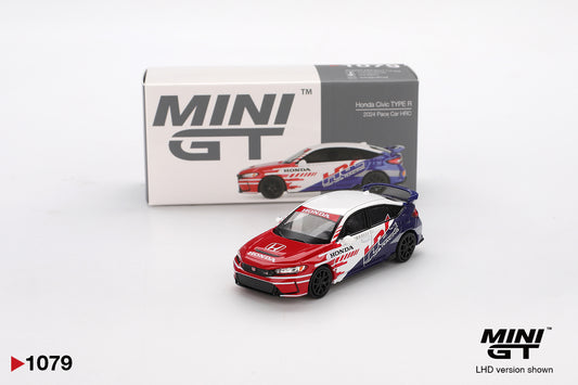 Honda Civic TYPE R 2024 Pace Car HRC 1:64 scale model car - Mini GT