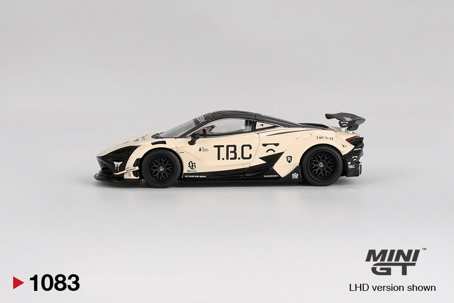 side view of McLaren 720S LB★Works The Boring Concept 1:64 scale model car - Mini GT