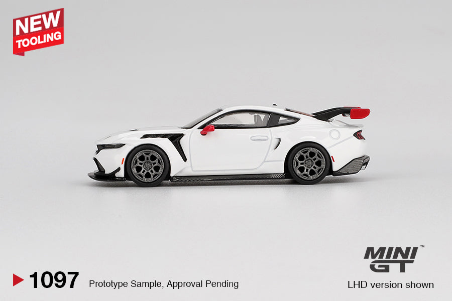 Ford Mustang GTD Spirit of America 1:64 diecast model car by Mini GT (MGT01097) - Back Perspective